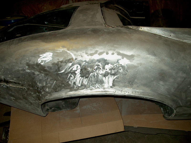 1974 Jaguar v-12 E-type Metalwork